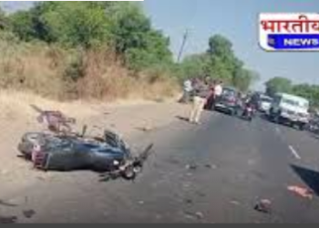 सिंघाना में तीन मोटरसाइकिल की आपस में हुई भिड़ंत, दुर्घटना में बड़वानी जिले के 3 लोगों की हुई मौत