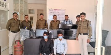3 माह पूर्व हाई सेकेंडरी स्कूल से हुई चोरी का पुलिस ने किया खुलासा।