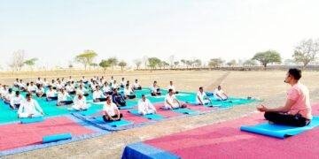 34वी वाहिनी विसबल, धार में योग शिविर का आयोजन..