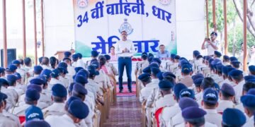 34वीं वाहिनी विसबल, धार में तनाव प्रबंधन पर एक दिवसीय कार्यशाला का आयोजन।