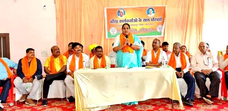 #धार : राज्यसभा सांसद पाटीदार ने भाजपा वरिष्ठ कार्यकर्ता सम्मेलन को सबोधित किया।