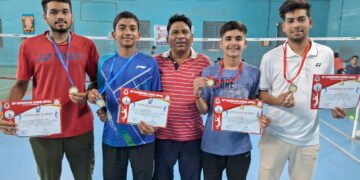 धार : बैडमिंटन लीग चयन स्पर्धा में यश,पार्थ ने विजेता का खिताब और पार्थ भट्ट एवं आदित्य बने उपविजेता।