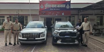 Dhar : कानवन पुलिस द्वारा 152750 रू कि अवैध शराब से भरे 2 चार पहिया वाहन जप्त किए।