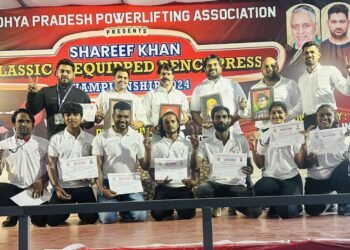 राज्य स्तरीय बेंचप्रेस प्रतियोगिता मै धार जिले के खिलाड़ियों मेडल प्राप्त कर रचा इतिहास..