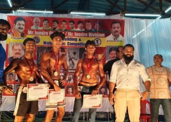 INDORE : नेहरू स्टेडियम में बॉडीबिल्डिंग और मेंस फिजिक प्रतियोगिता, खिलाड़ियों ने जीते कई मेडल…