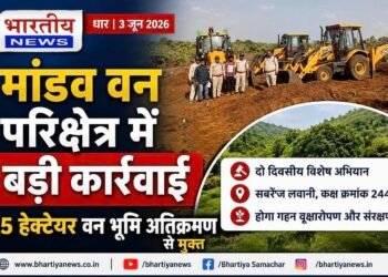 DHAR : मांडव वन परिक्षेत्र में बड़ी कार्रवाई: 5 हेक्टेयर वन भूमि अतिक्रमण से मुक्त, वर्षा ऋतु में होगा सघन वृक्षारोपण..