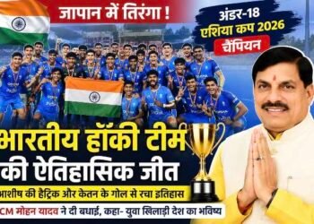 BHOPAL : जापान में लहराया तिरंगा, अंडर-18 एशिया कप चैंपियन बनी भारतीय हॉकी टीम, CM मोहन यादव ने दी बधाई..