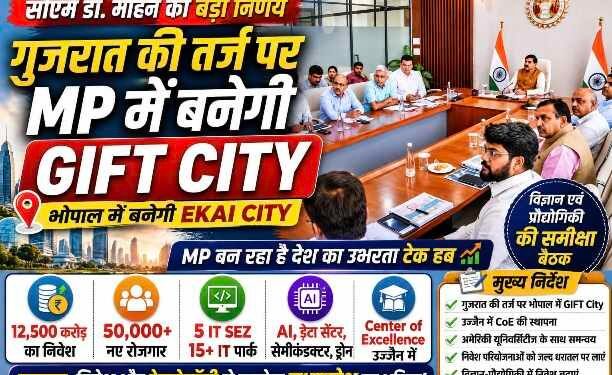 MP News : गुजरात की तर्ज पर भोपाल में बनेगी GIFT City, सीएम डॉ. मोहन यादव ने विज्ञान एवं टेक्नोलॉजी सेक्टर के लिए दिए बड़े निर्देश..