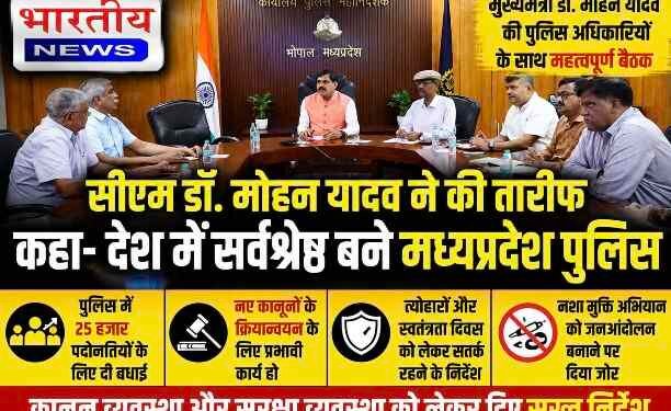 ‘देश की सर्वश्रेष्ठ पुलिस बने मध्यप्रदेश’ : सीएम डॉ. मोहन यादव का विजन, 25 हजार पदोन्नतियों पर दी बधाई..