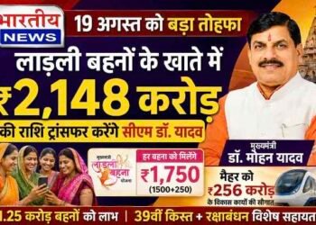 Ladli Behna Yojana : CM डॉ. मोहन यादव 19 अगस्त को लाड़ली बहनों को देंगे ₹2,148 करोड़ की सौगात, मैहर को ₹256 करोड़ के विकास कार्य..
