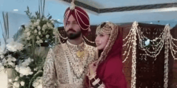चंडीगढ़ के क्रिकेटर रमनदीप की दुल्हन एक्ट्रेस:उम्र में 7 साल बड़ी, शिमला की रहने वाली; पंचकूला में शादी, युवराज-अभिषेक का डांस