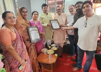 श्री जी धाम कॉलोनी में सोसाइटी कार्यालय का शुभारंभ, अतिथियों का सम्मान..
